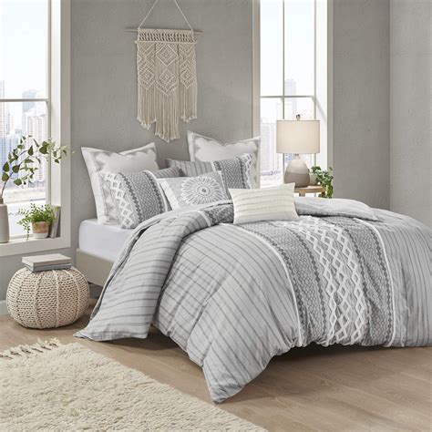 gray boho bedding|gray boho bedding queen.